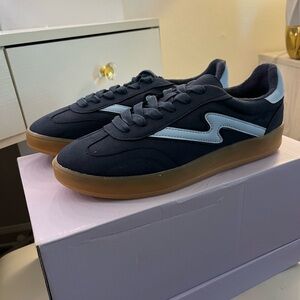 Navy and Light Blue Sneakers with Gum Sole